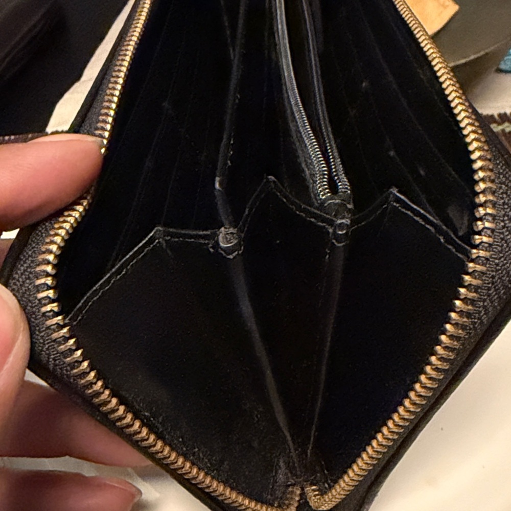 Kate Spade Black Textured Wallet with Gold Accents - Picture 7 of 7